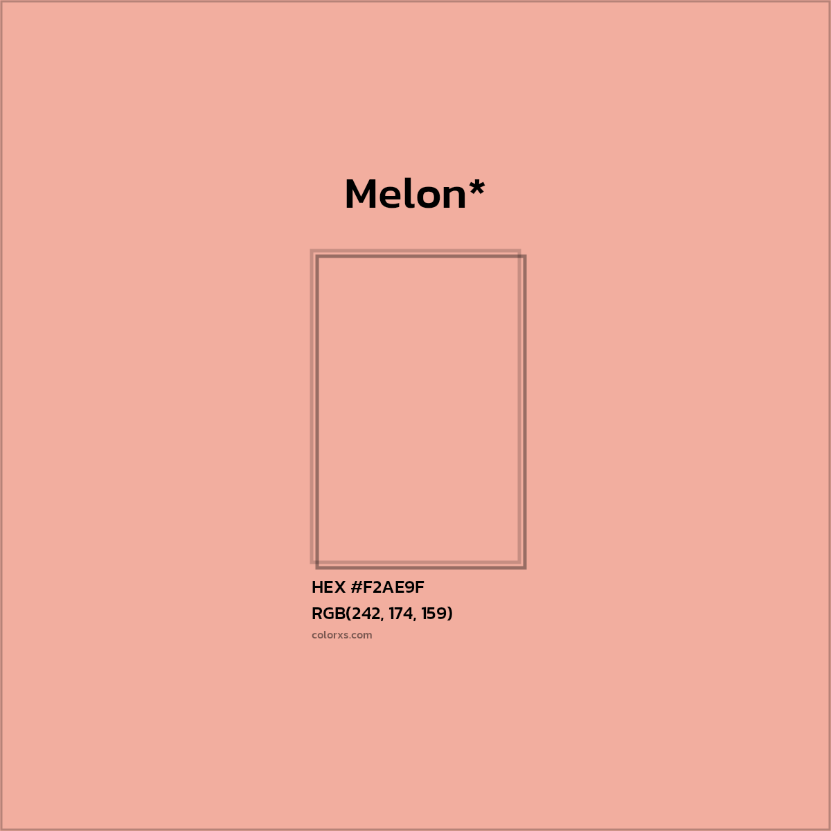 #F2AE9F hex color. RGB, RYB, CMYK, HSL, HSV codes and color conversions. Matching color names, palettes, paints.
