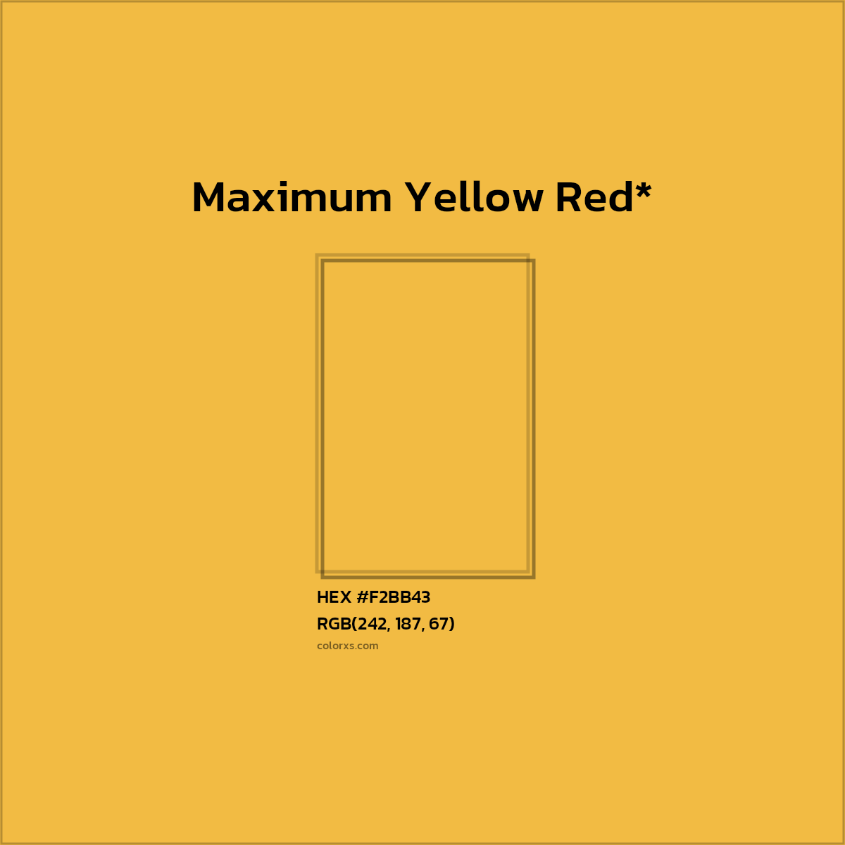 #F2BB43 hex color. RGB, RYB, CMYK, HSL, HSV codes and color conversions. Matching color names, palettes, paints.