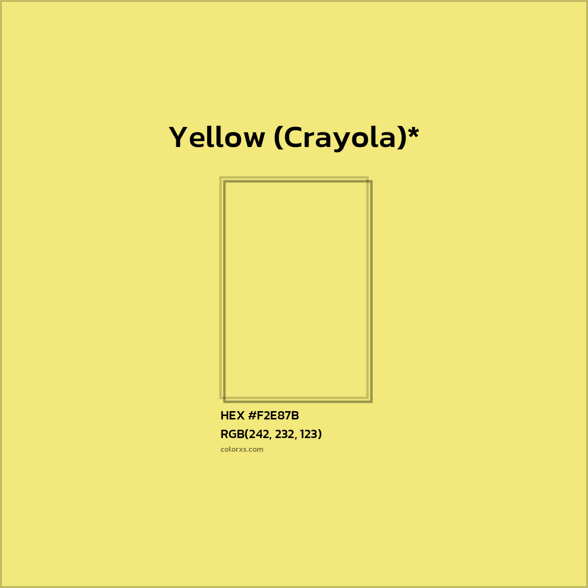 #F2E87B hex color. RGB, RYB, CMYK, HSL, HSV codes and color conversions. Matching color names, palettes, paints.