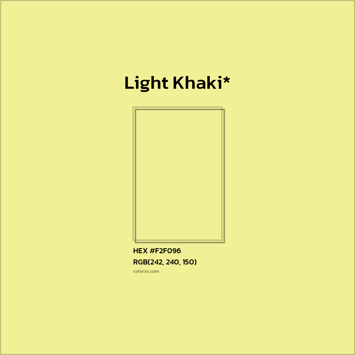 #F2F096 hex color. RGB, RYB, CMYK, HSL, HSV codes and color conversions. Matching color names, palettes, paints.