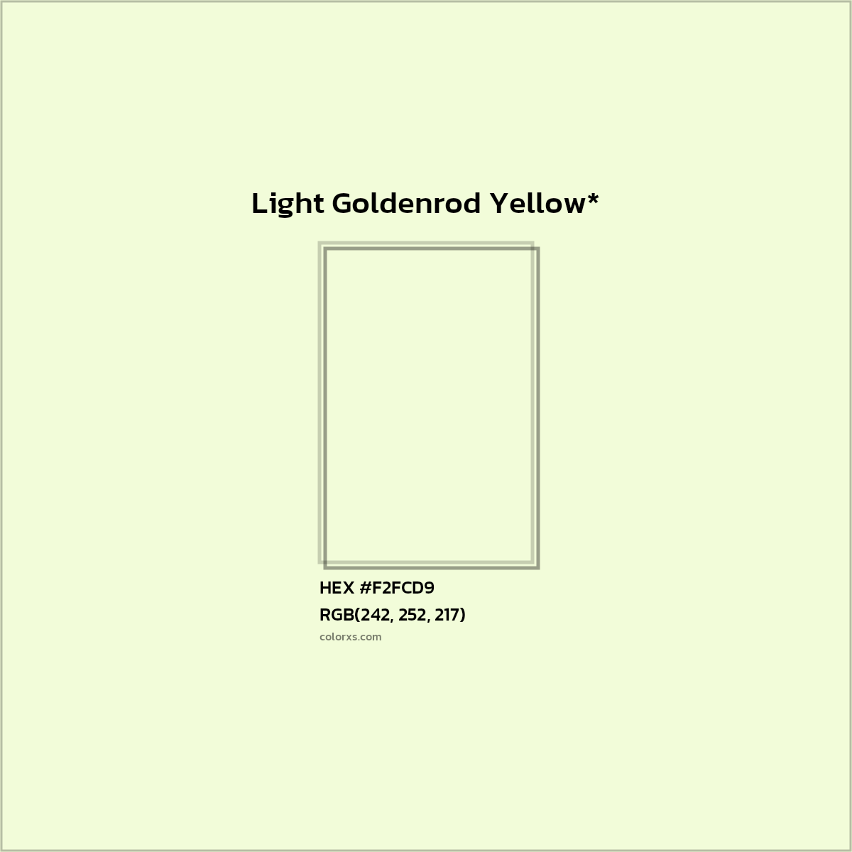 #F2FCD9 hex color. RGB, RYB, CMYK, HSL, HSV codes and color conversions. Matching color names, palettes, paints.