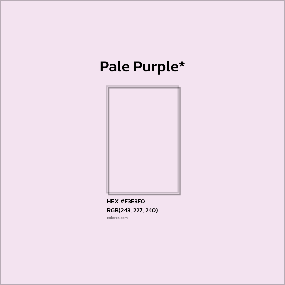 #F3E3F0 hex color. RGB, RYB, CMYK, HSL, HSV codes and color conversions. Matching color names, palettes, paints.