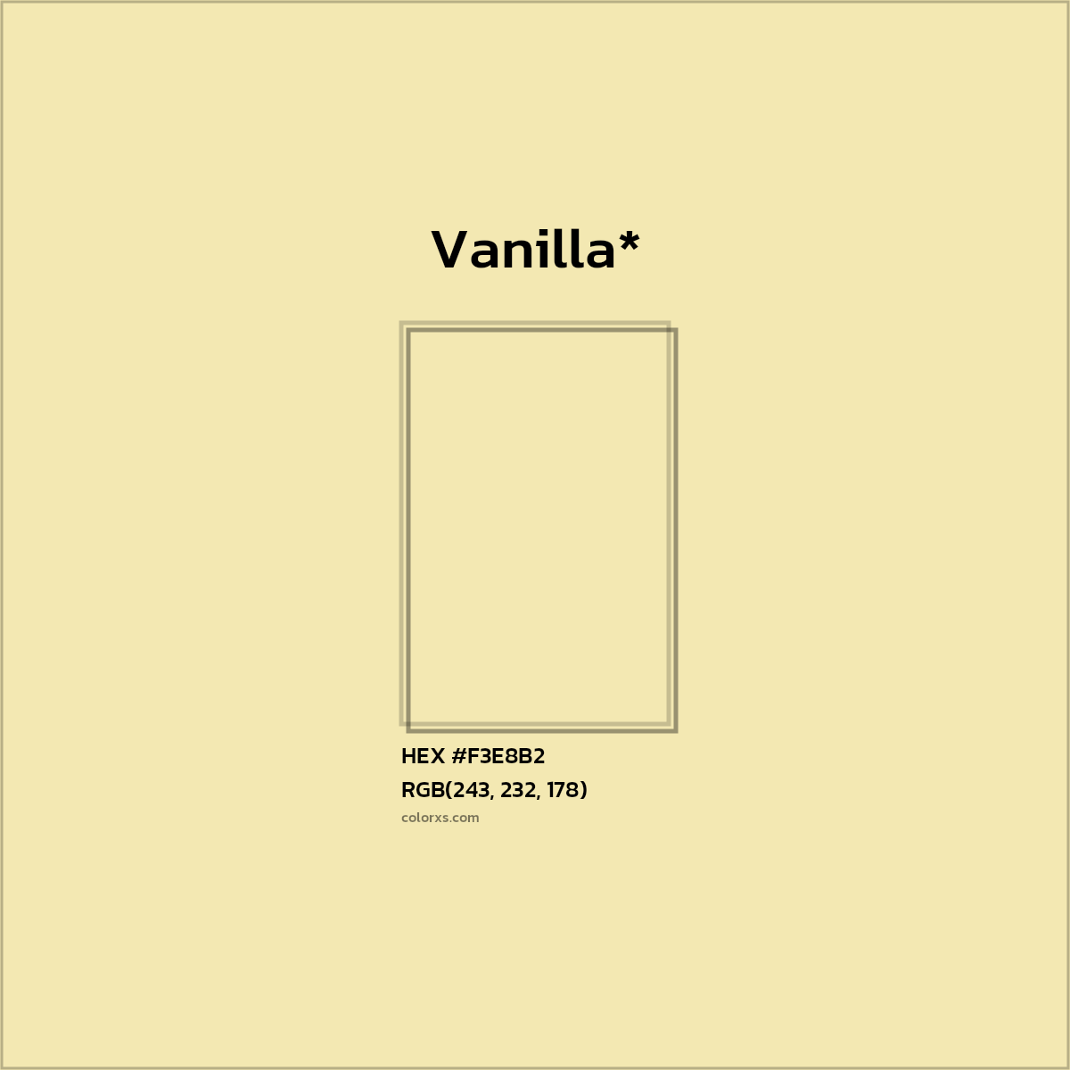 #F3E8B2 hex color. RGB, RYB, CMYK, HSL, HSV codes and color conversions. Matching color names, palettes, paints.