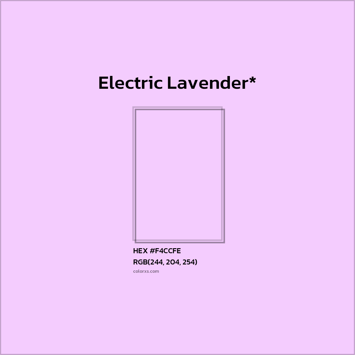#F4CCFE hex color. RGB, RYB, CMYK, HSL, HSV codes and color conversions. Matching color names, palettes, paints.