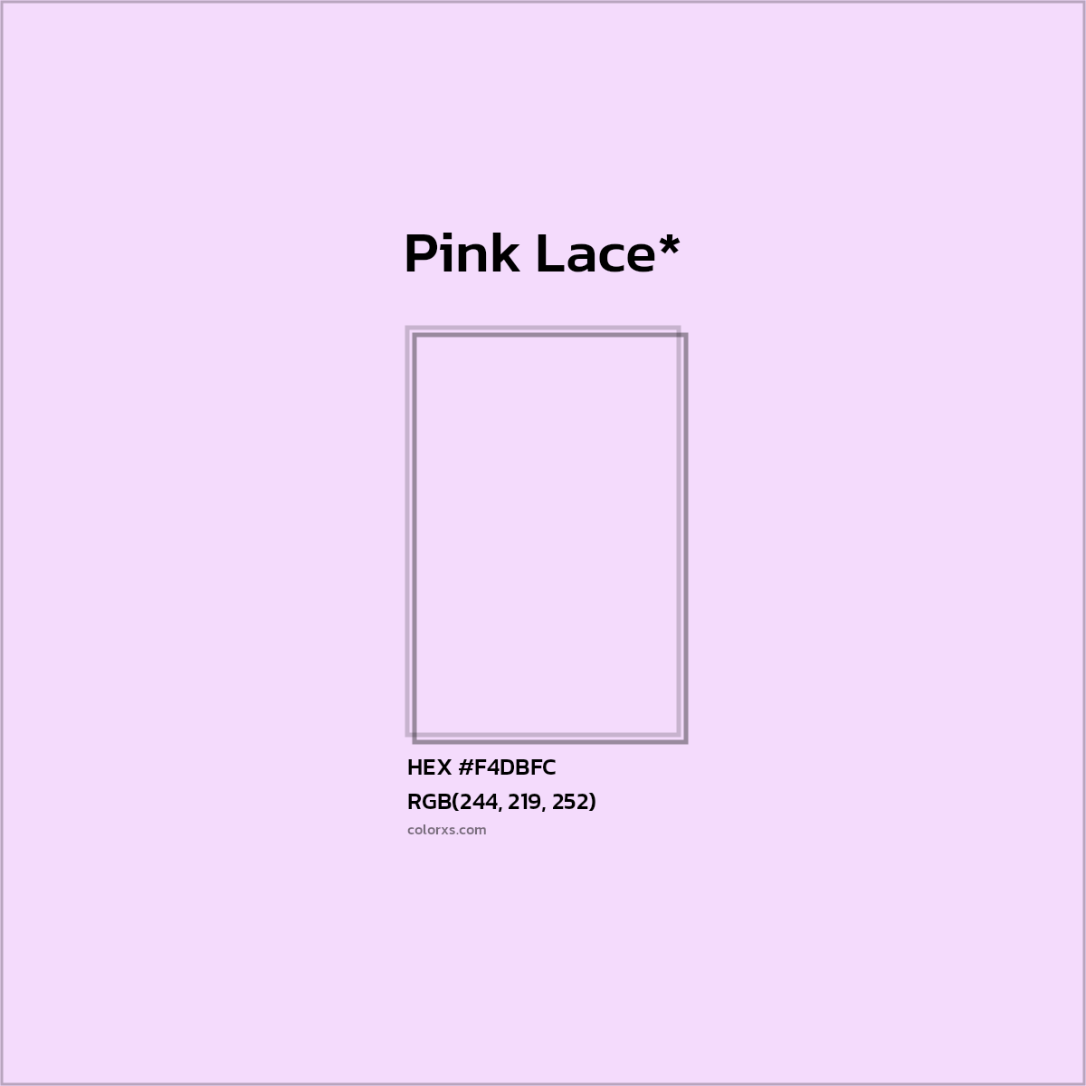 #F4DBFC hex color. RGB, RYB, CMYK, HSL, HSV codes and color conversions. Matching color names, palettes, paints.