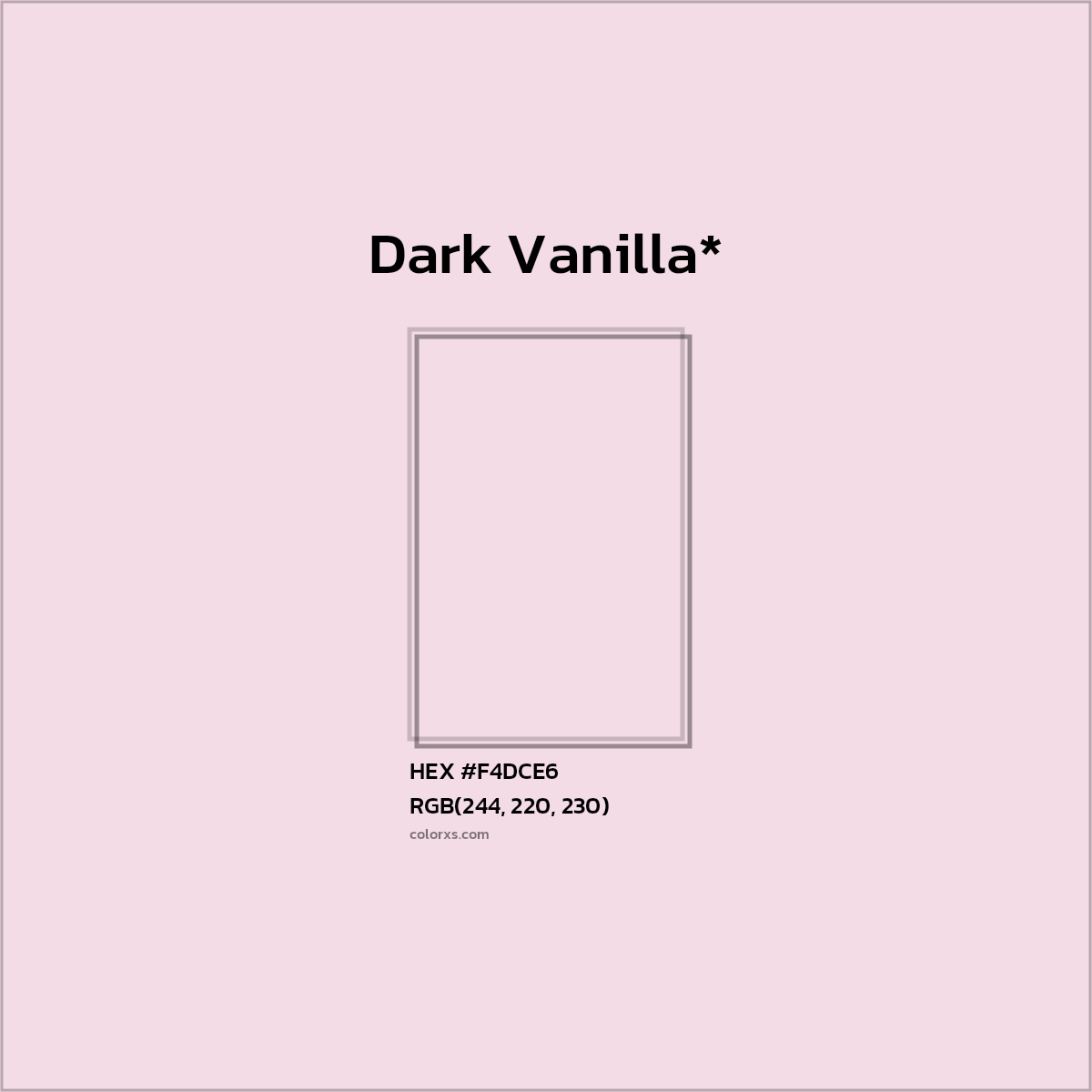 #F4DCE6 hex color. RGB, RYB, CMYK, HSL, HSV codes and color conversions. Matching color names, palettes, paints.