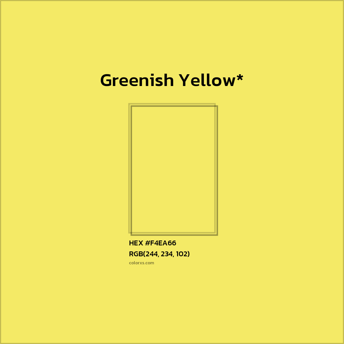 #F4EA66 hex color. RGB, RYB, CMYK, HSL, HSV codes and color conversions. Matching color names, palettes, paints.