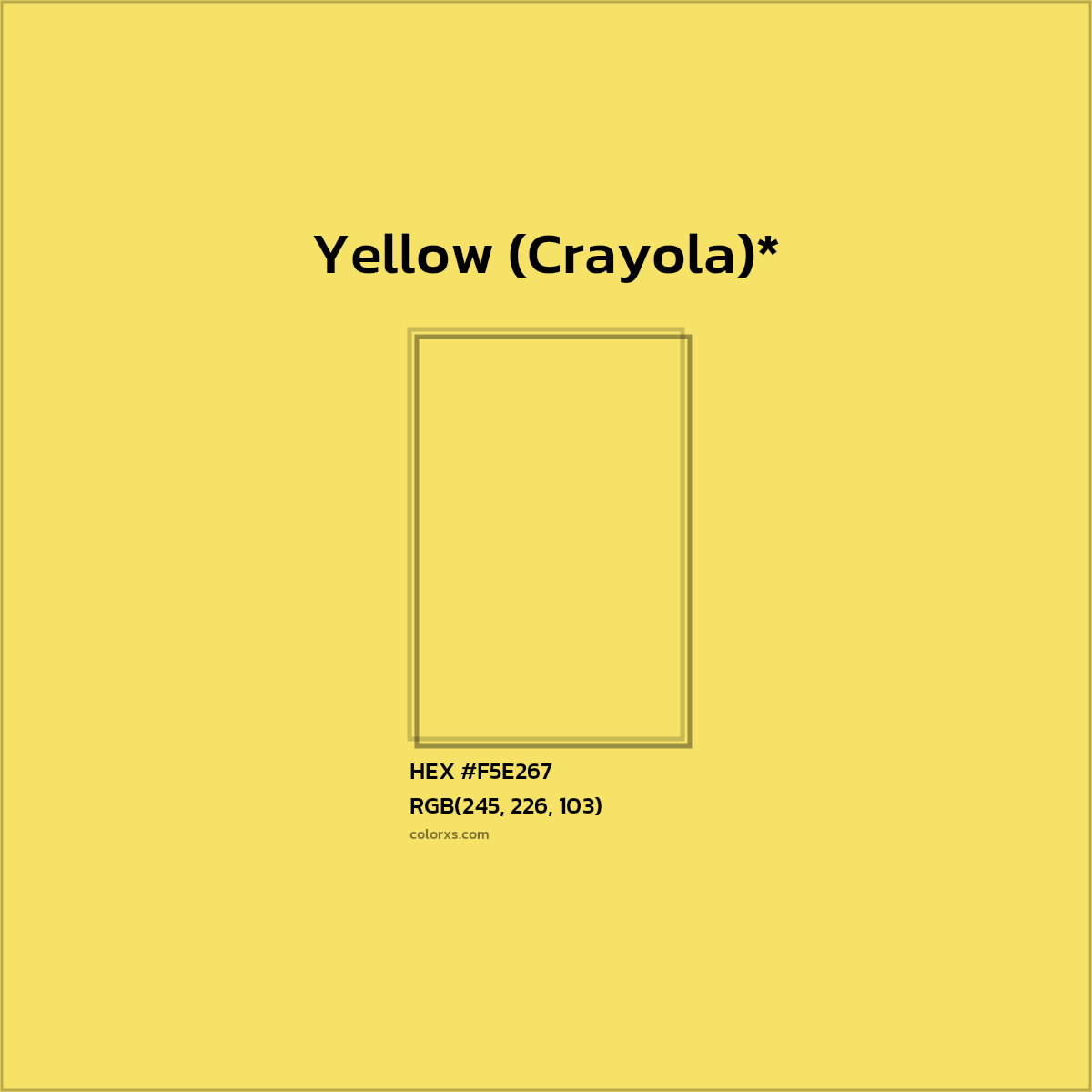 #F5E267 hex color. RGB, RYB, CMYK, HSL, HSV codes and color conversions. Matching color names, palettes, paints.