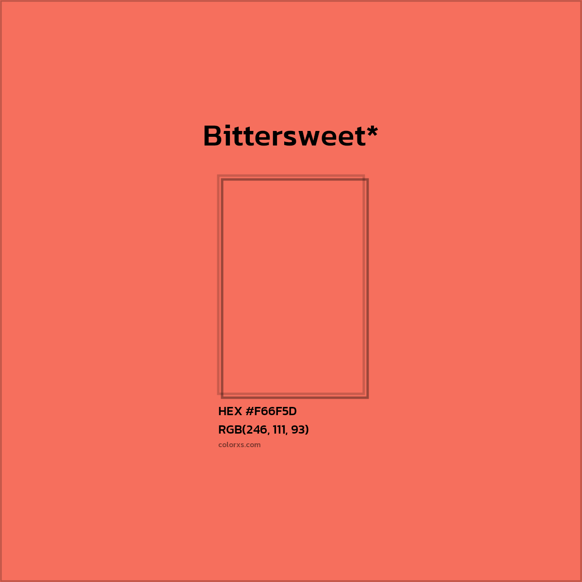 #F66F5D hex color. RGB, RYB, CMYK, HSL, HSV codes and color conversions. Matching color names, palettes, paints.
