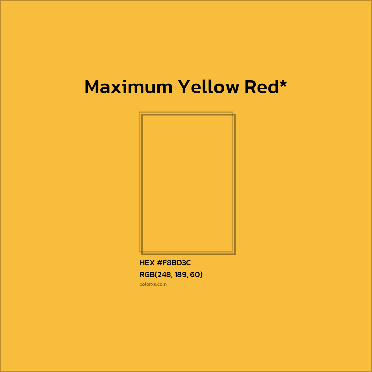 #F8BD3C hex color. RGB, RYB, CMYK, HSL, HSV codes and color conversions. Matching color names, palettes, paints.