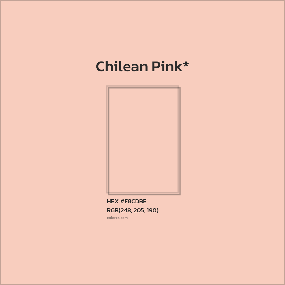 #F8CDBE hex color. RGB, RYB, CMYK, HSL, HSV codes and color conversions. Matching color names, palettes, paints.
