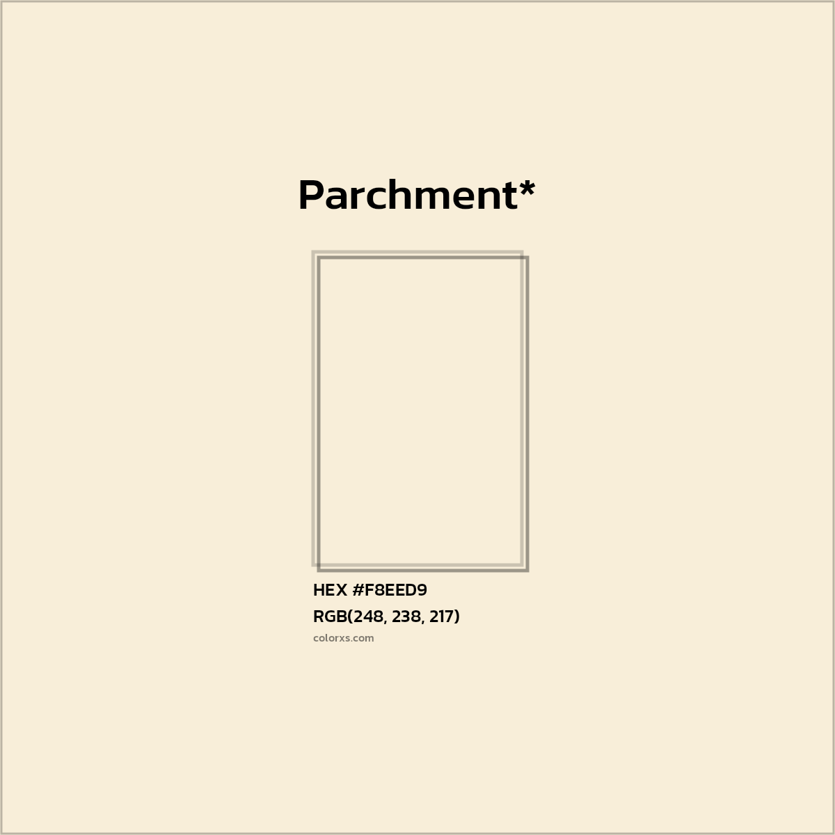 #F8EED9 hex color. RGB, RYB, CMYK, HSL, HSV codes and color conversions. Matching color names, palettes, paints.