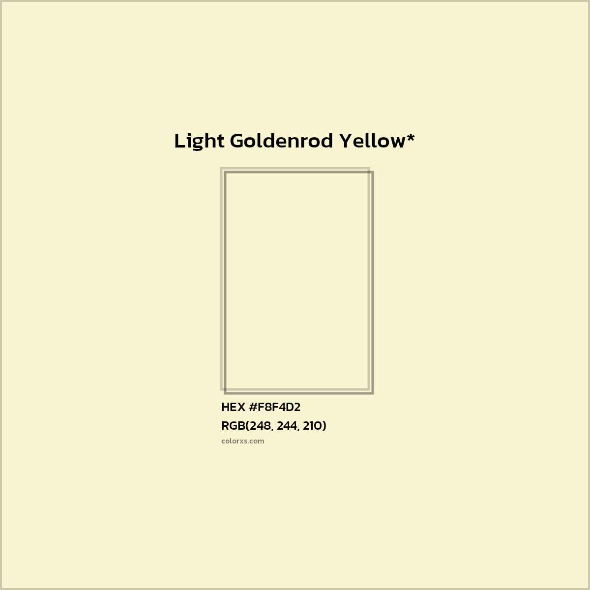#F8F4D2 hex color. RGB, RYB, CMYK, HSL, HSV codes and color conversions. Matching color names, palettes, paints.