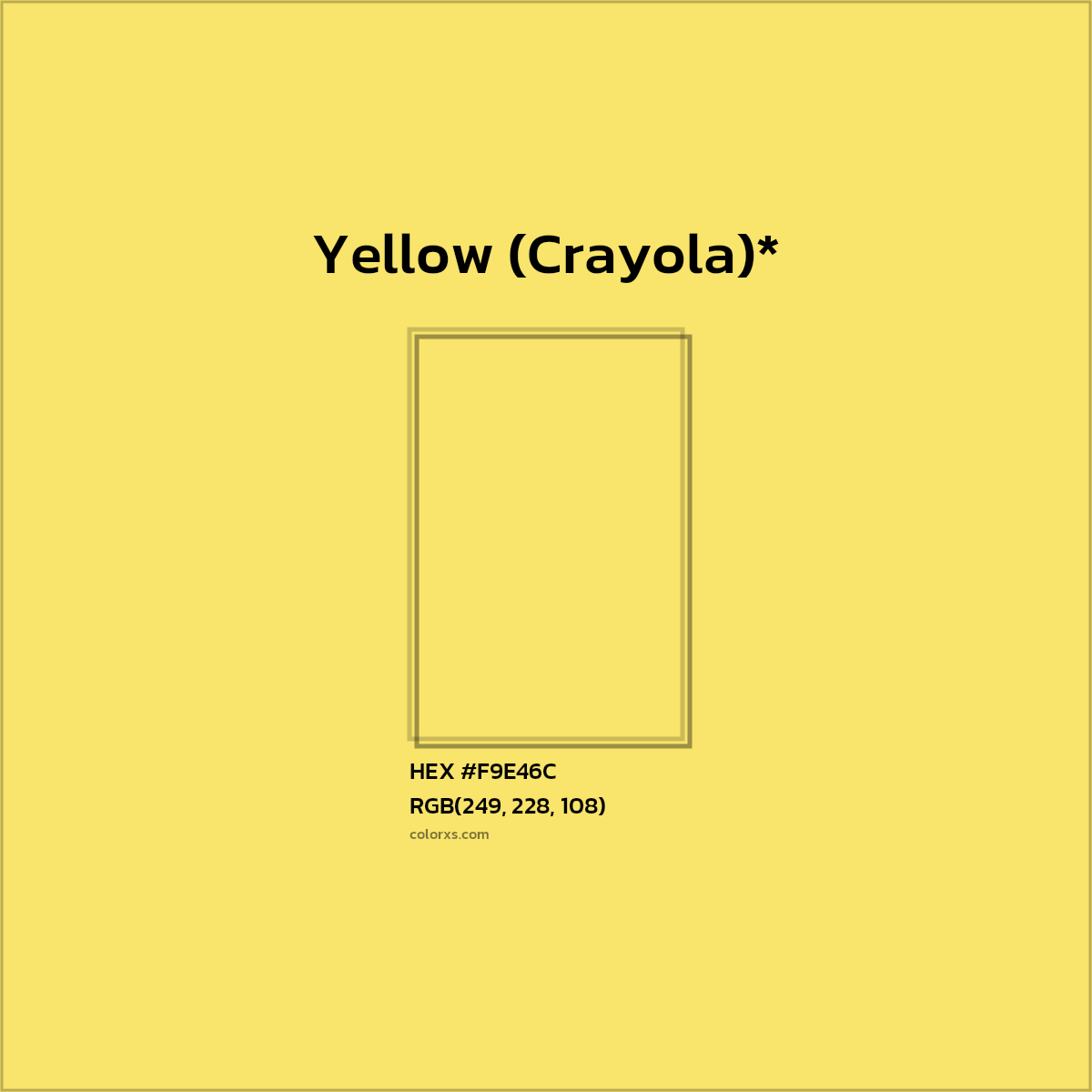 #F9E46C hex color. RGB, RYB, CMYK, HSL, HSV codes and color conversions. Matching color names, palettes, paints.
