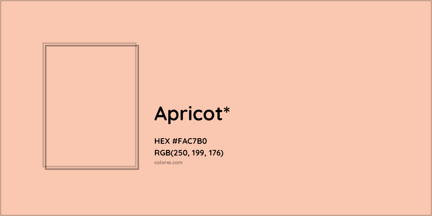 #FAC7B0 hex color. RGB, RYB, CMYK, HSL, HSV codes and color conversions. Matching color names, palettes, paints.