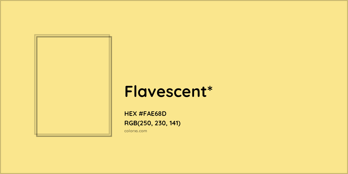 #FAE68D hex color. RGB, RYB, CMYK, HSL, HSV codes and color conversions. Matching color names, palettes, paints.