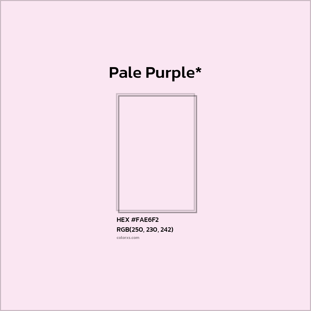 #FAE6F2 hex color. RGB, RYB, CMYK, HSL, HSV codes and color conversions. Matching color names, palettes, paints.