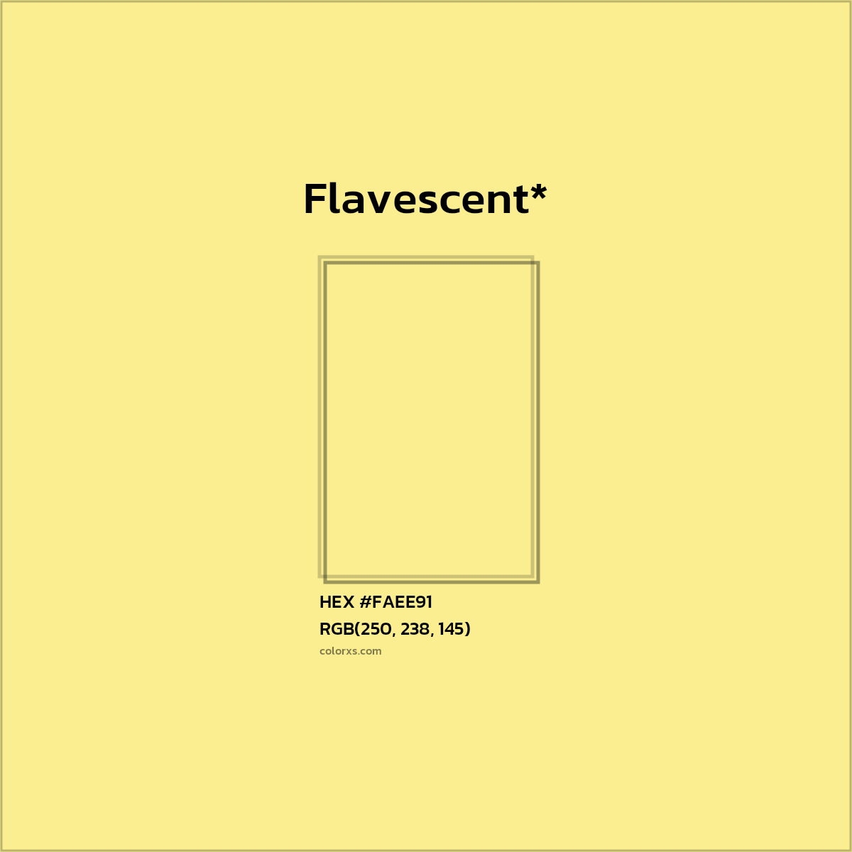 #FAEE91 hex color. RGB, RYB, CMYK, HSL, HSV codes and color conversions. Matching color names, palettes, paints.