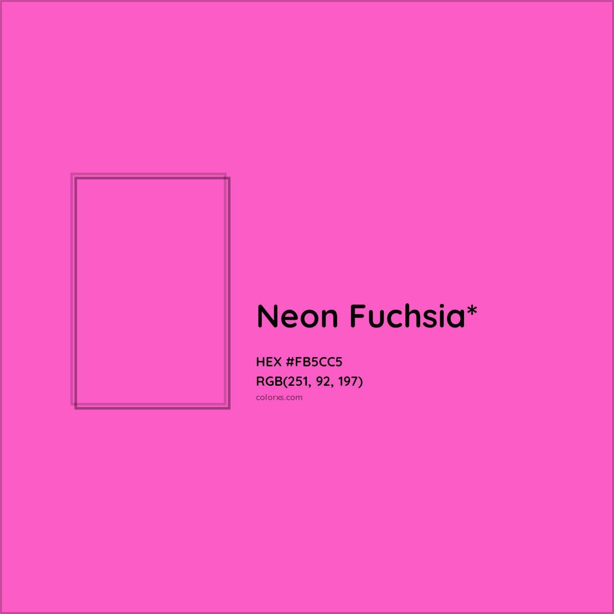 #FB5CC5 hex color. RGB, RYB, CMYK, HSL, HSV codes and color conversions. Matching color names, palettes, paints.