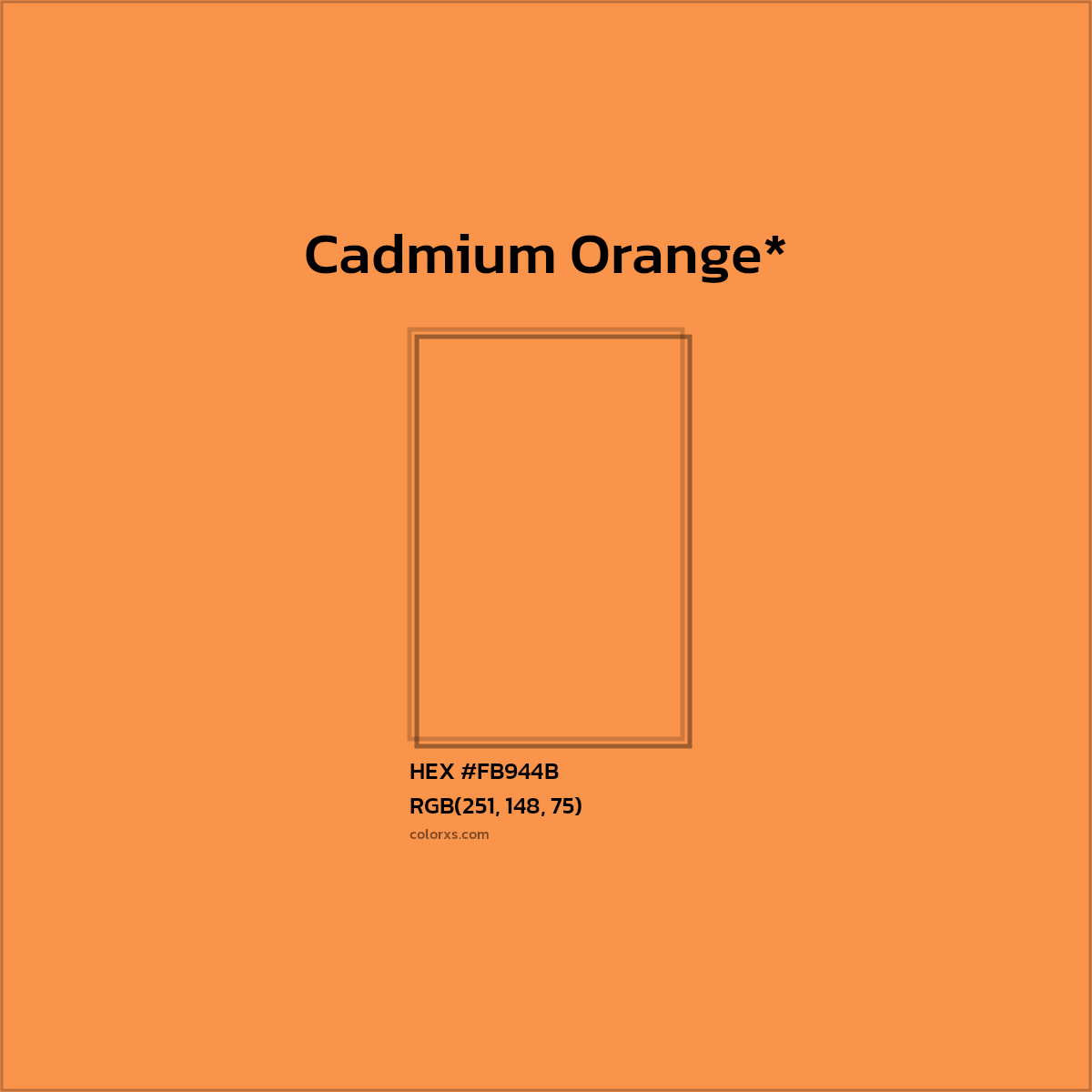 #FB944B hex color. RGB, RYB, CMYK, HSL, HSV codes and color conversions. Matching color names, palettes, paints.