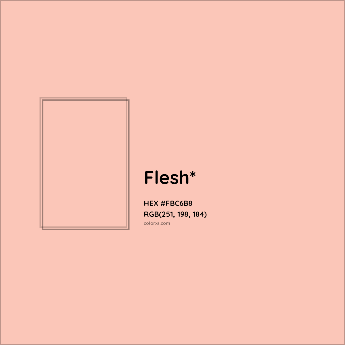 #FBC6B8 hex color. RGB, RYB, CMYK, HSL, HSV codes and color conversions. Matching color names, palettes, paints.