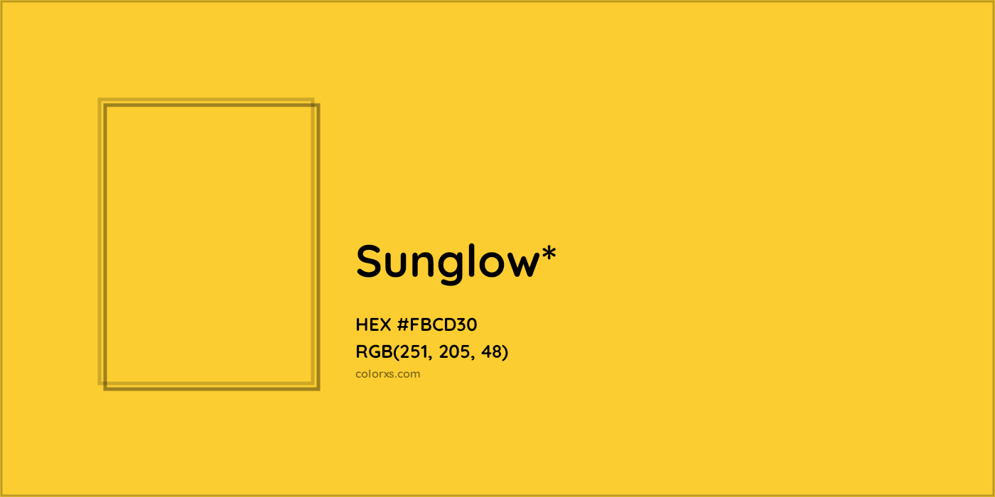 #FBCD30 hex color. RGB, RYB, CMYK, HSL, HSV codes and color conversions. Matching color names, palettes, paints.