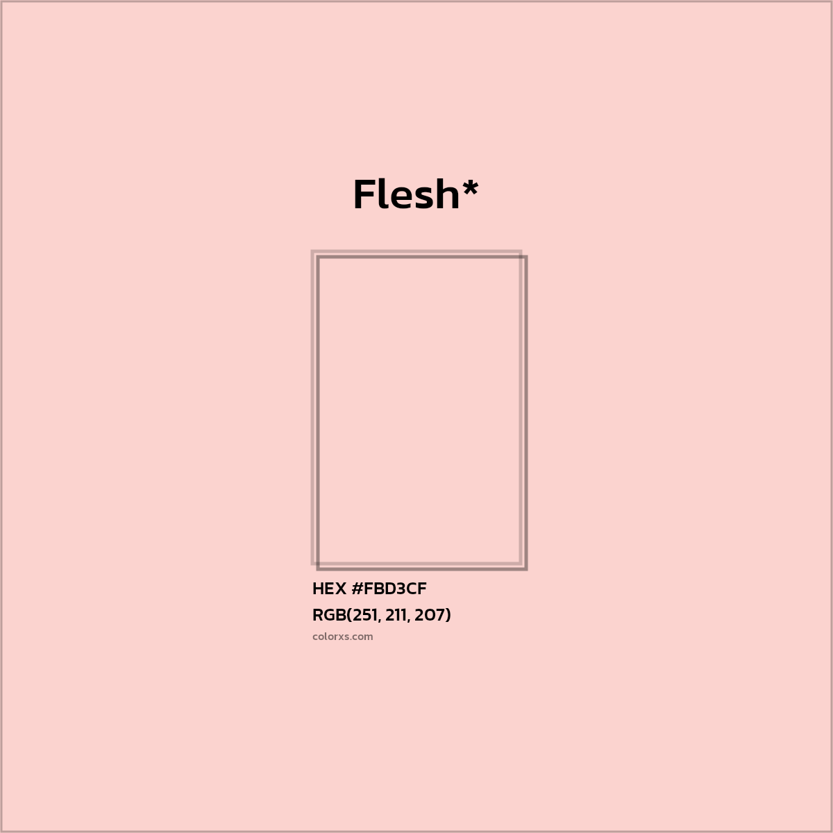 #FBD3CF hex color. RGB, RYB, CMYK, HSL, HSV codes and color conversions. Matching color names, palettes, paints.