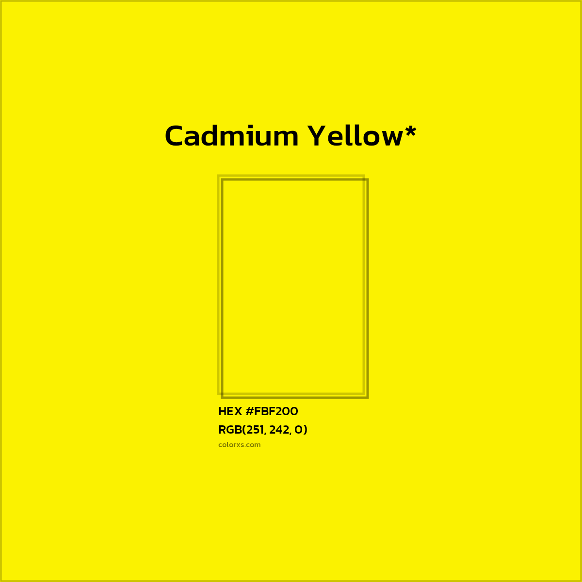 #FBF200 hex color. RGB, RYB, CMYK, HSL, HSV codes and color conversions. Matching color names, palettes, paints.