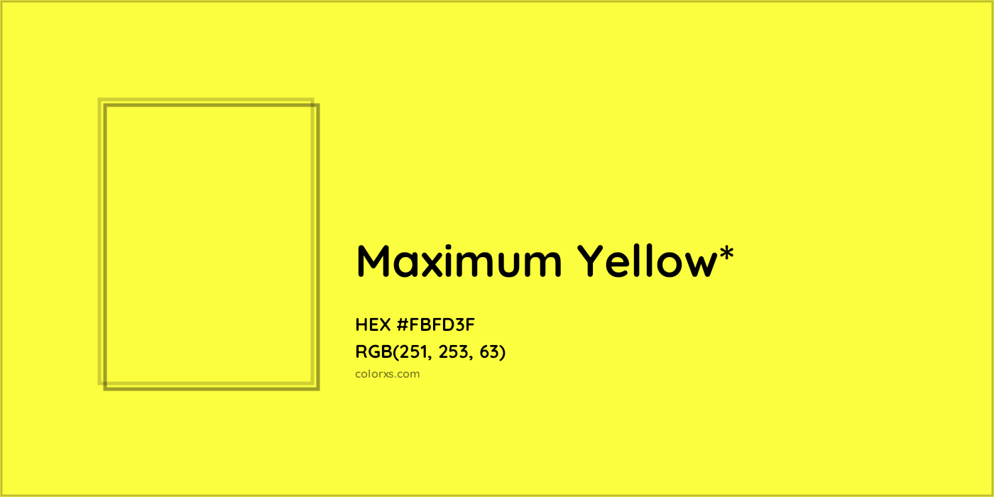 #FBFD3F hex color. RGB, RYB, CMYK, HSL, HSV codes and color conversions. Matching color names, palettes, paints.