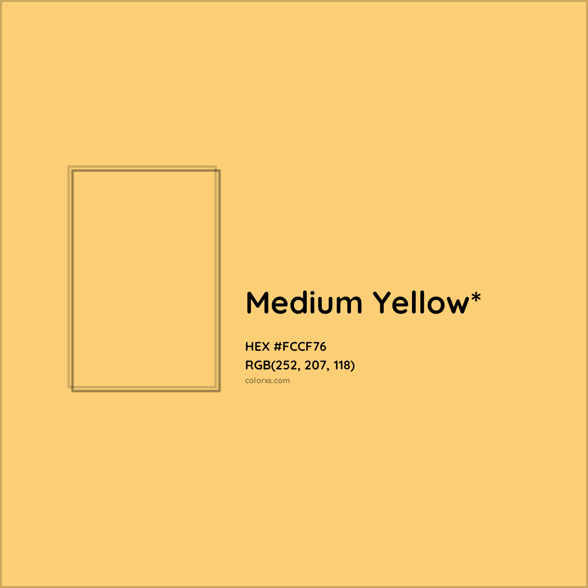 #FCCF76 hex color. RGB, RYB, CMYK, HSL, HSV codes and color conversions. Matching color names, palettes, paints.