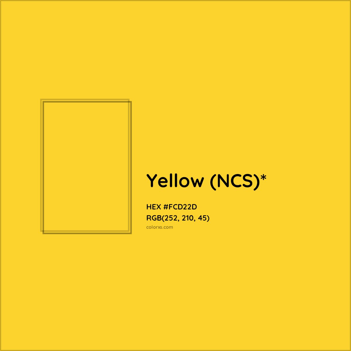 #FCD22D hex color. RGB, RYB, CMYK, HSL, HSV codes and color conversions. Matching color names, palettes, paints.