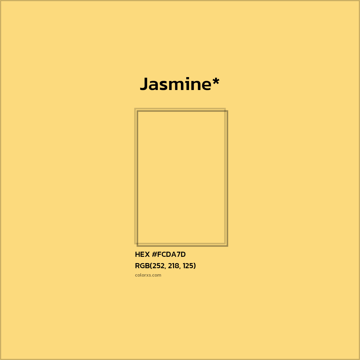 #FCDA7D hex color. RGB, RYB, CMYK, HSL, HSV codes and color conversions. Matching color names, palettes, paints.