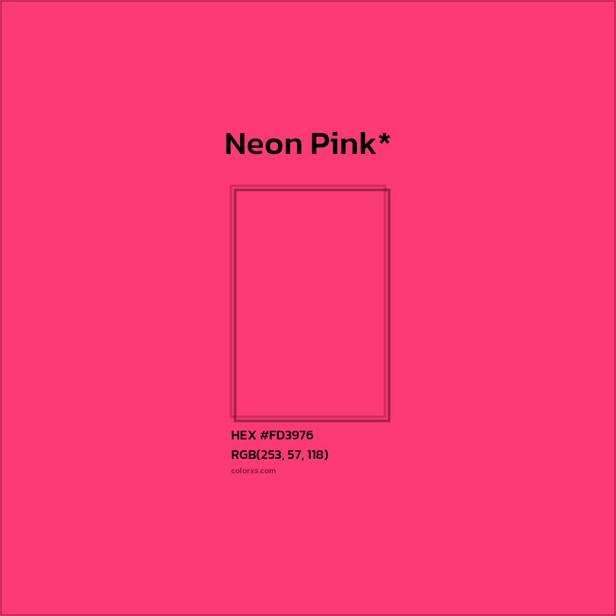 #FD3976 hex color. RGB, RYB, CMYK, HSL, HSV codes and color conversions. Matching color names, palettes, paints.
