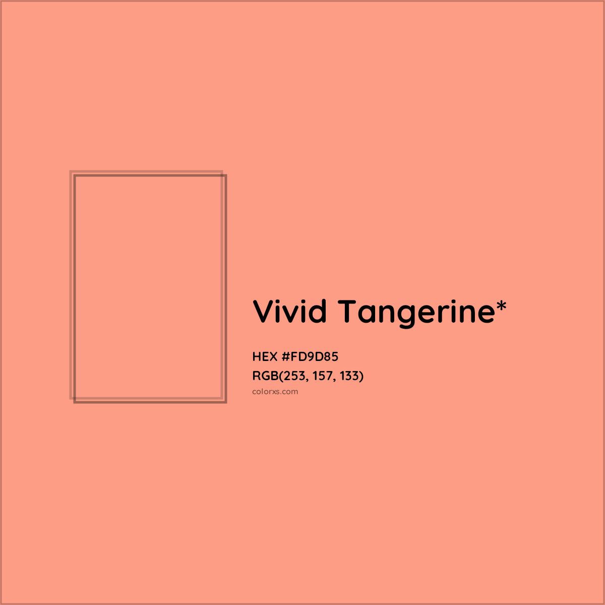 #FD9D85 hex color. RGB, RYB, CMYK, HSL, HSV codes and color conversions. Matching color names, palettes, paints.
