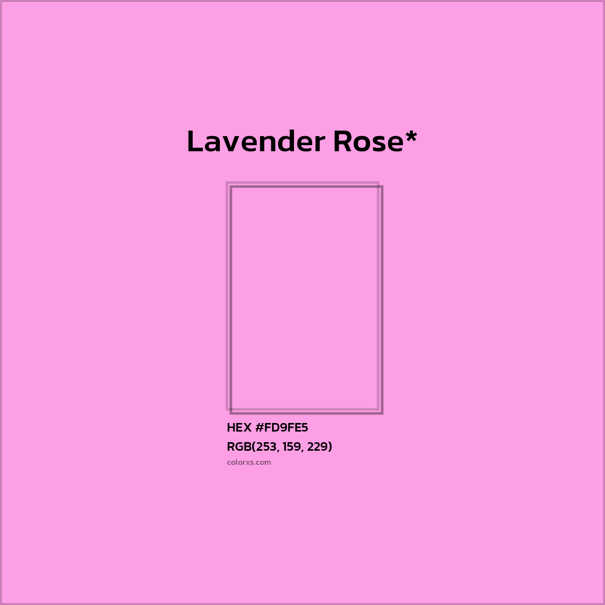 #FD9FE5 hex color. RGB, RYB, CMYK, HSL, HSV codes and color conversions. Matching color names, palettes, paints.
