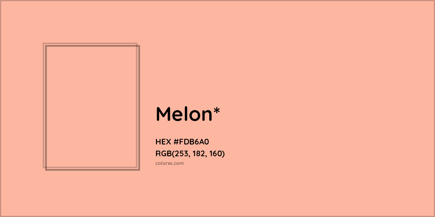 #FDB6A0 hex color. RGB, RYB, CMYK, HSL, HSV codes and color conversions. Matching color names, palettes, paints.