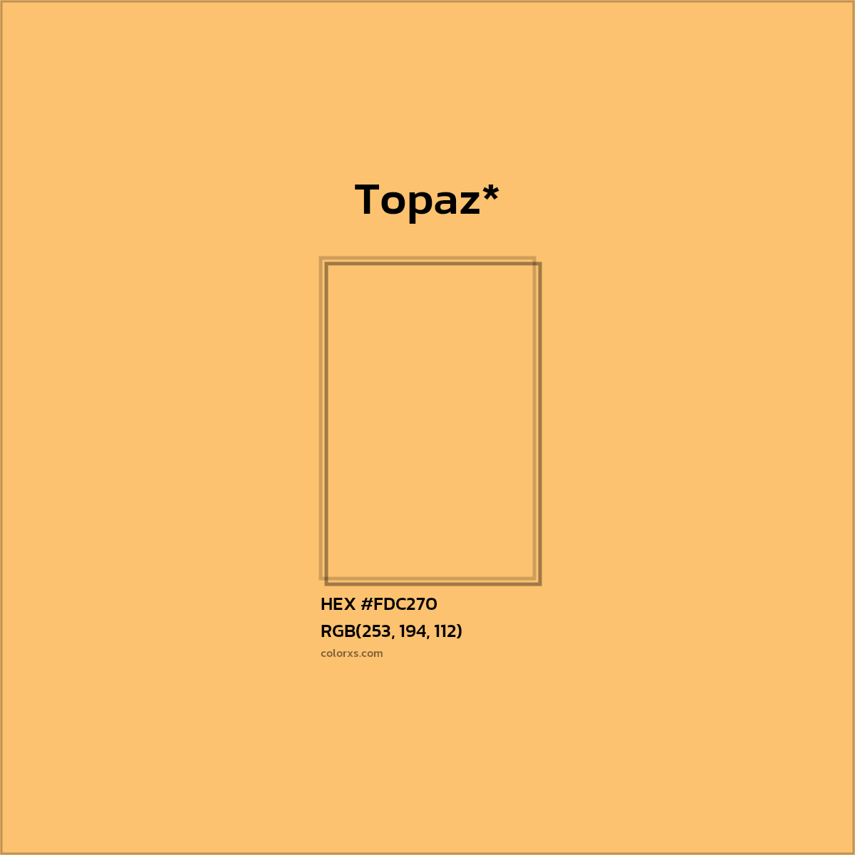 #FDC270 hex color. RGB, RYB, CMYK, HSL, HSV codes and color conversions. Matching color names, palettes, paints.