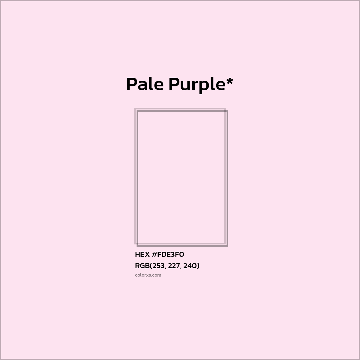 #FDE3F0 hex color. RGB, RYB, CMYK, HSL, HSV codes and color conversions. Matching color names, palettes, paints.