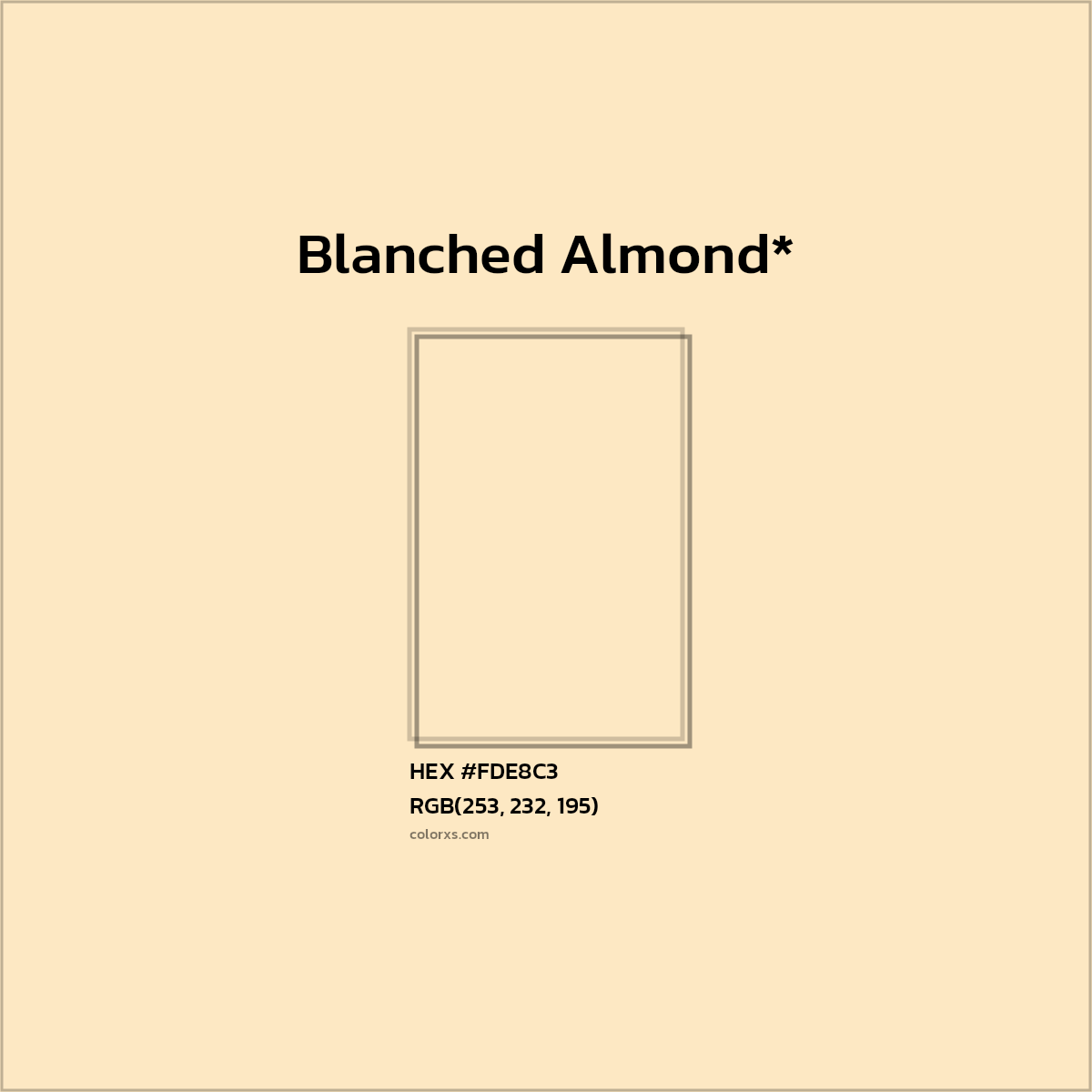 #FDE8C3 hex color. RGB, RYB, CMYK, HSL, HSV codes and color conversions. Matching color names, palettes, paints.