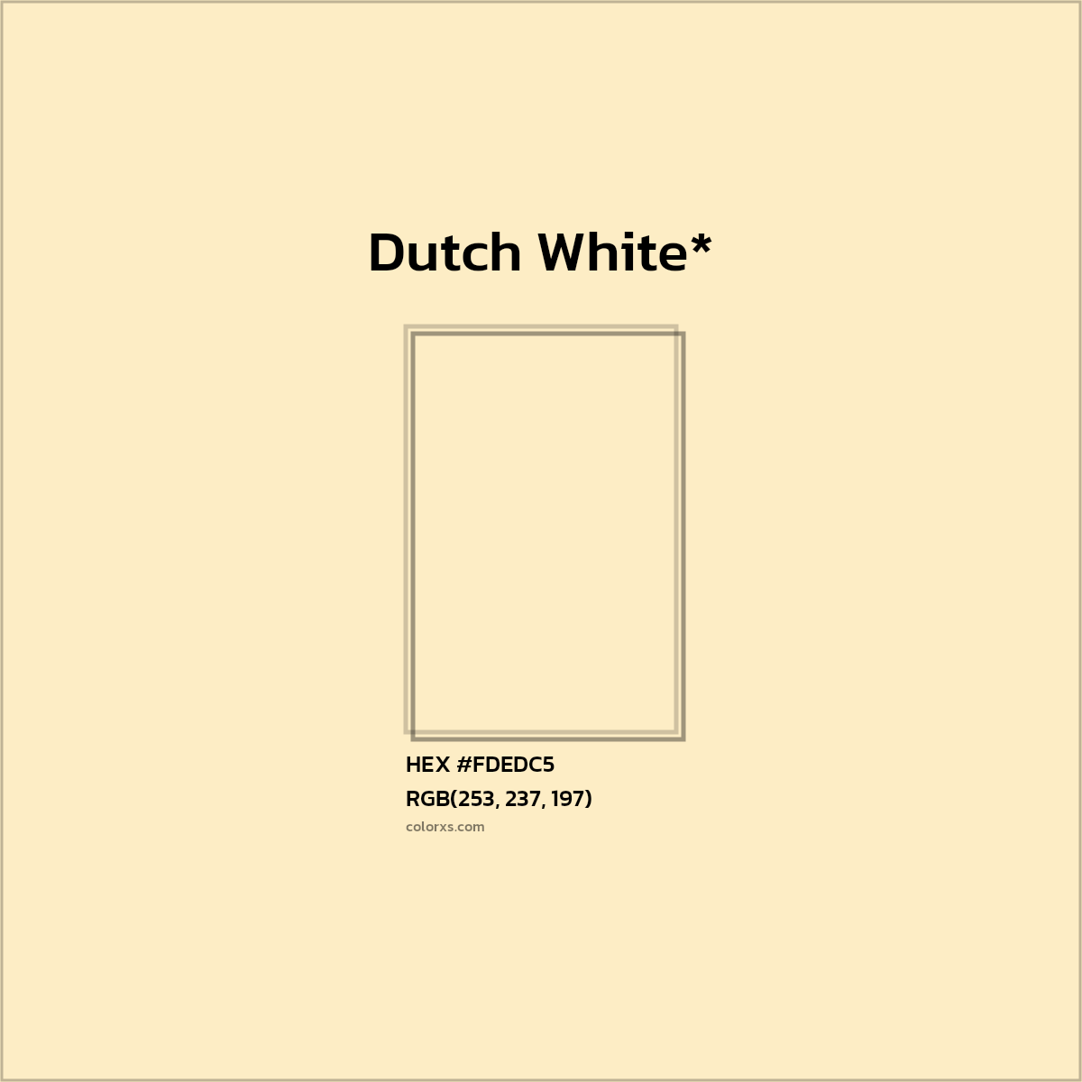 #FDEDC5 hex color. RGB, RYB, CMYK, HSL, HSV codes and color conversions. Matching color names, palettes, paints.
