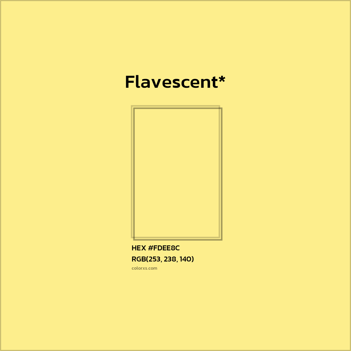 #FDEE8C hex color. RGB, RYB, CMYK, HSL, HSV codes and color conversions. Matching color names, palettes, paints.