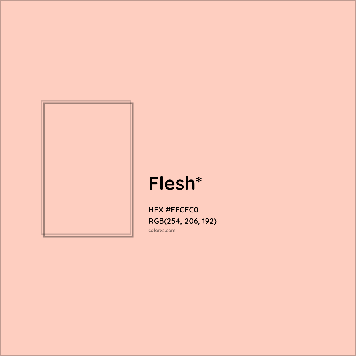 #FECEC0 hex color. RGB, RYB, CMYK, HSL, HSV codes and color conversions. Matching color names, palettes, paints.