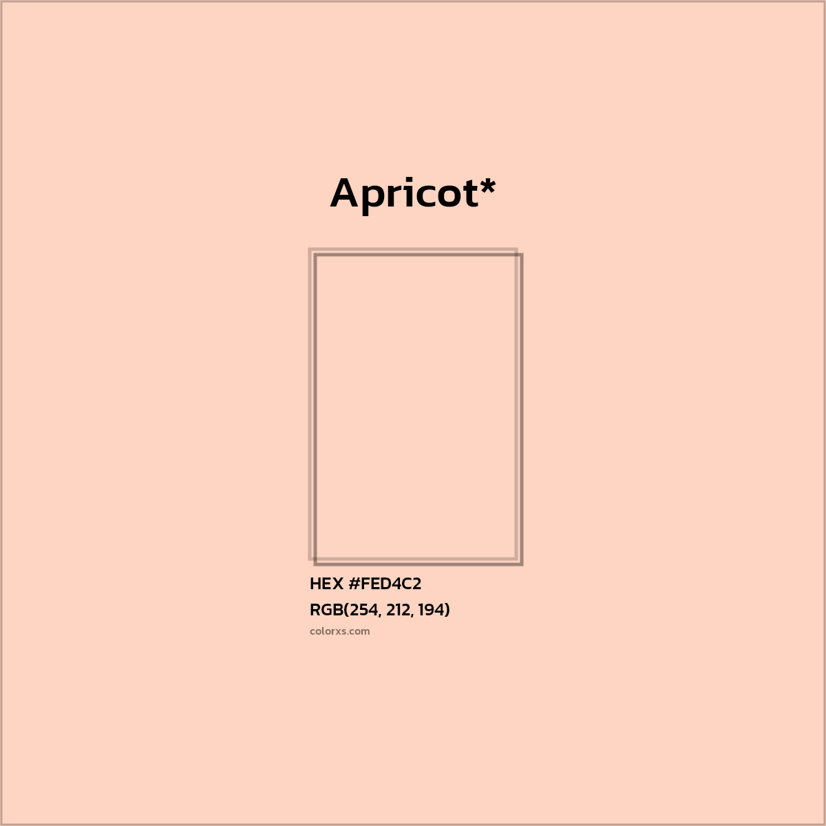 #FED4C2 hex color. RGB, RYB, CMYK, HSL, HSV codes and color conversions. Matching color names, palettes, paints.