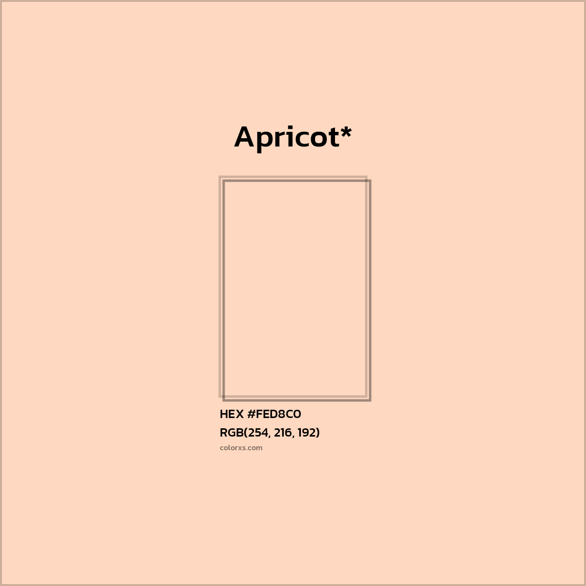 #FED8C0 hex color. RGB, RYB, CMYK, HSL, HSV codes and color conversions. Matching color names, palettes, paints.