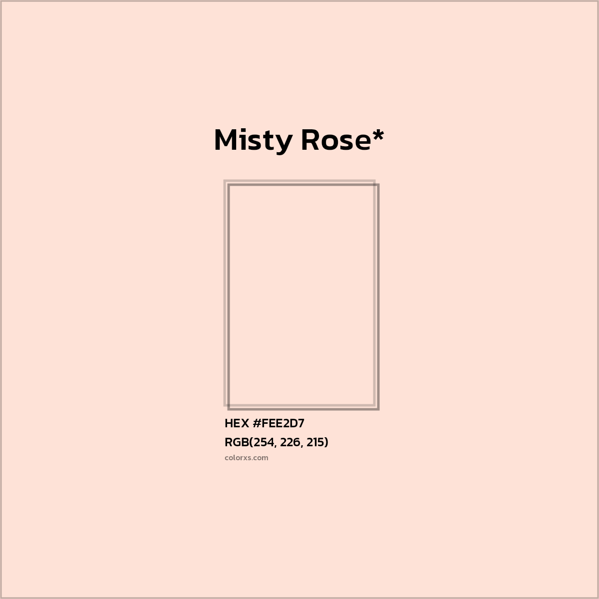#FEE2D7 hex color. RGB, RYB, CMYK, HSL, HSV codes and color conversions. Matching color names, palettes, paints.