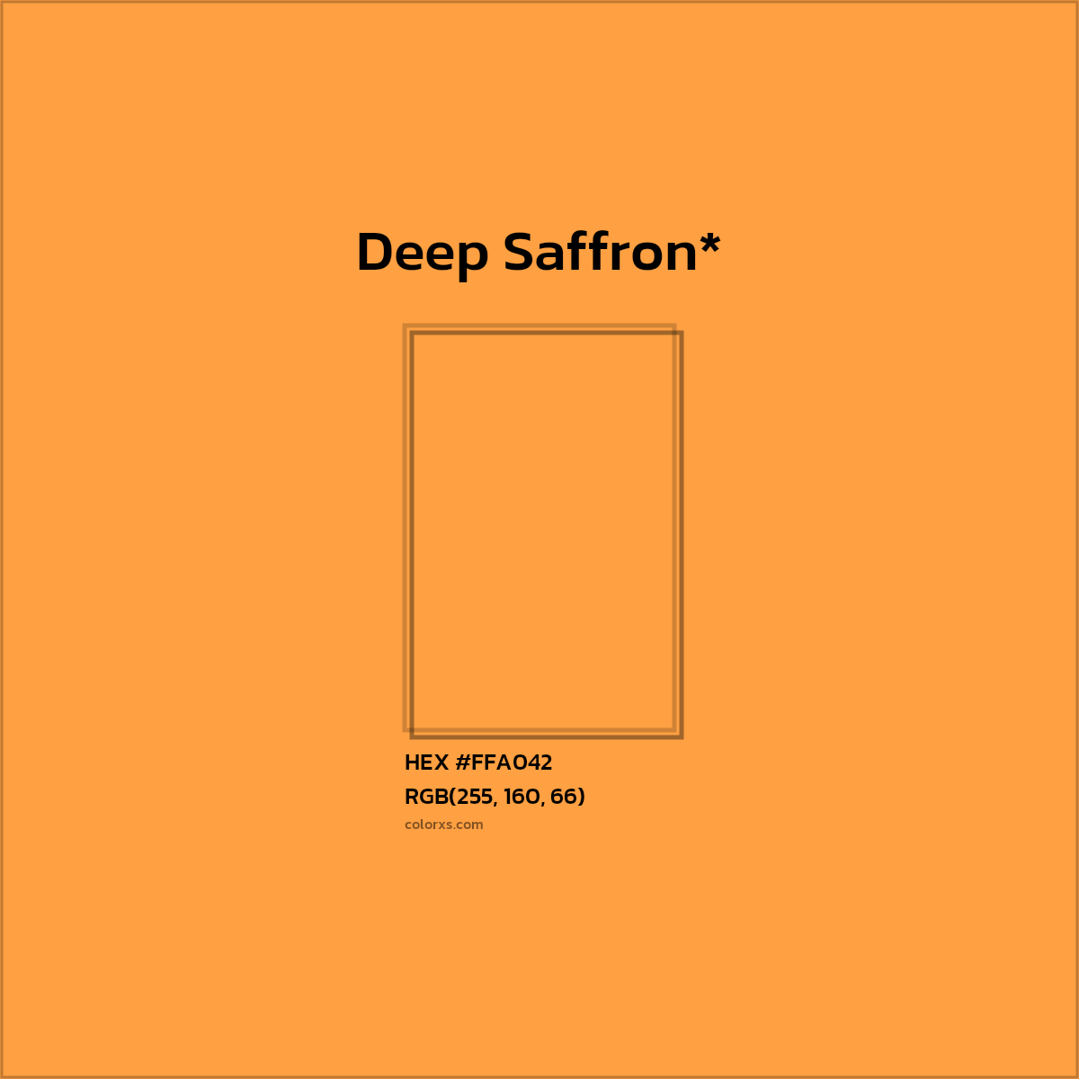 #FFA042 hex color. RGB, RYB, CMYK, HSL, HSV codes and color conversions. Matching color names, palettes, paints.