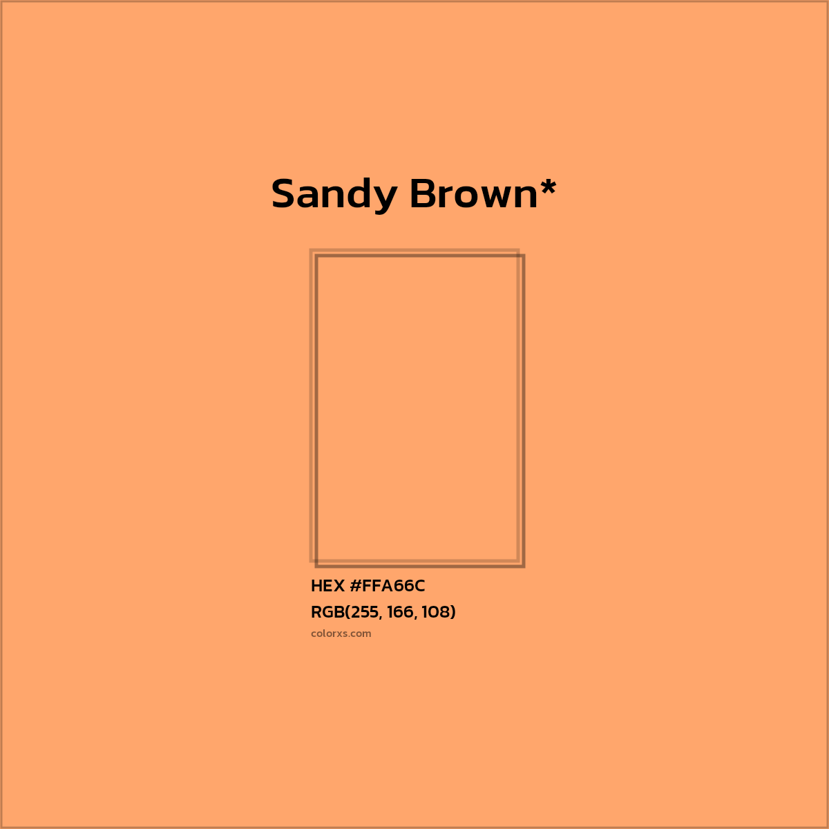 #FFA66C hex color. RGB, RYB, CMYK, HSL, HSV codes and color conversions. Matching color names, palettes, paints.