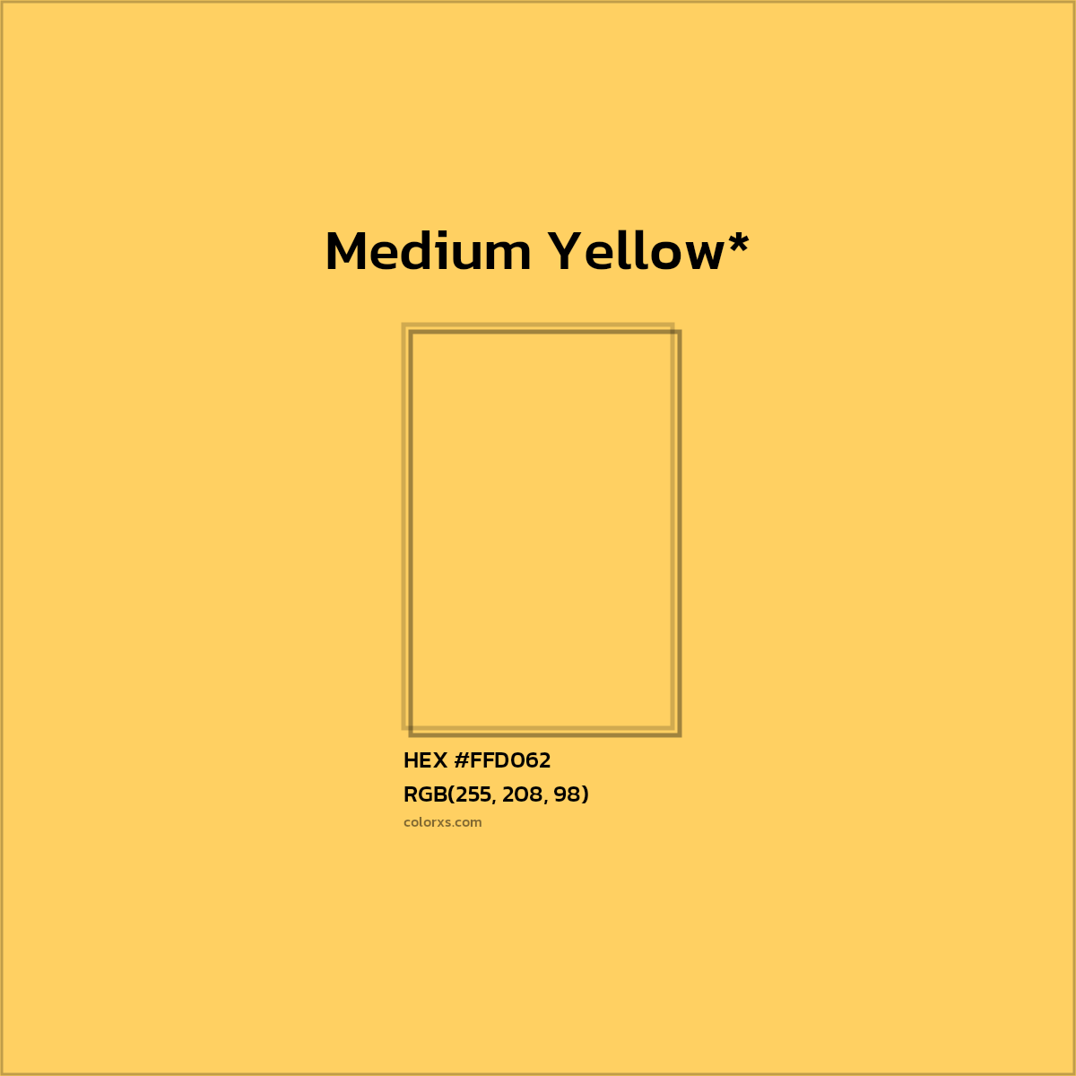 #FFD062 hex color. RGB, RYB, CMYK, HSL, HSV codes and color conversions. Matching color names, palettes, paints.