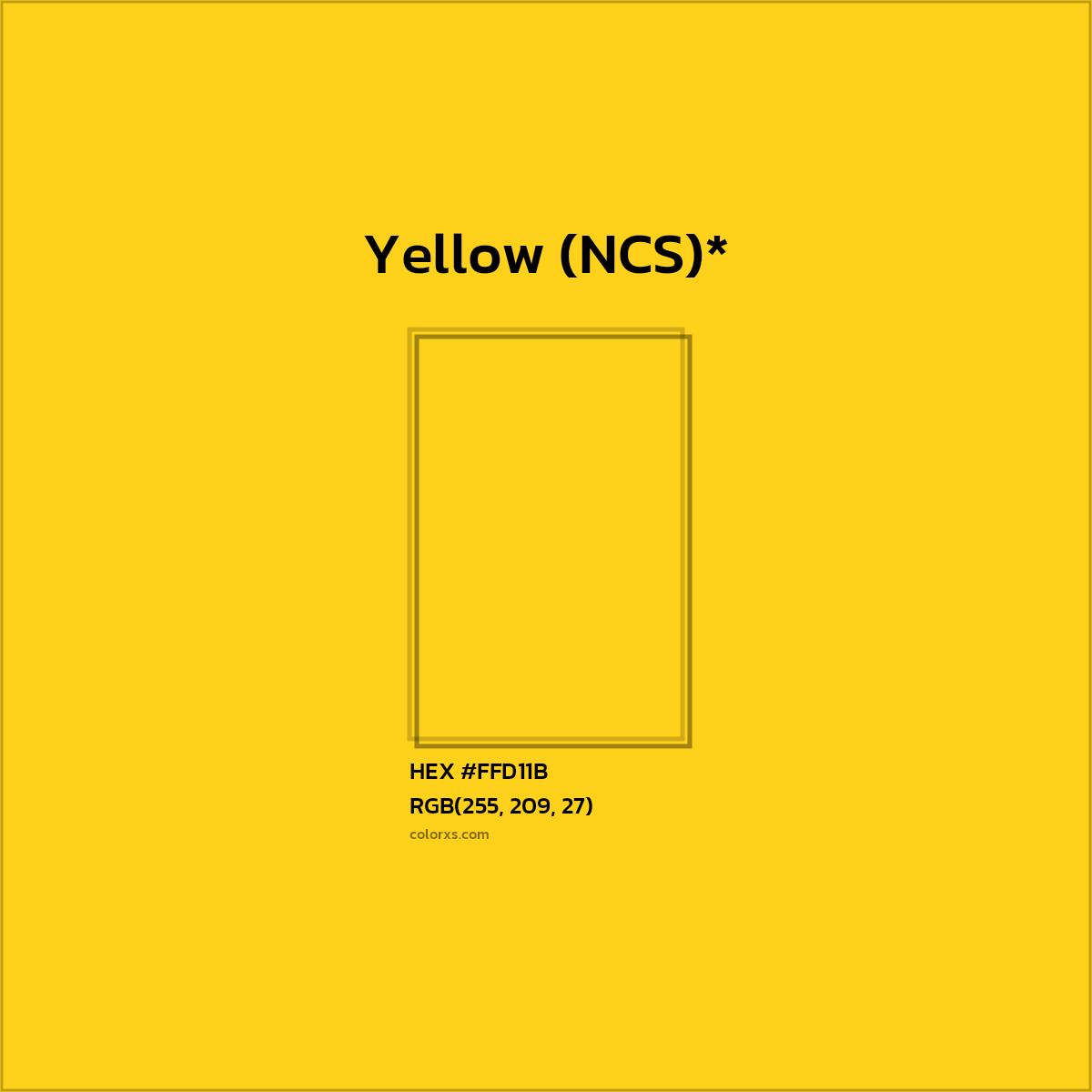 #FFD11B hex color. RGB, RYB, CMYK, HSL, HSV codes and color conversions. Matching color names, palettes, paints.