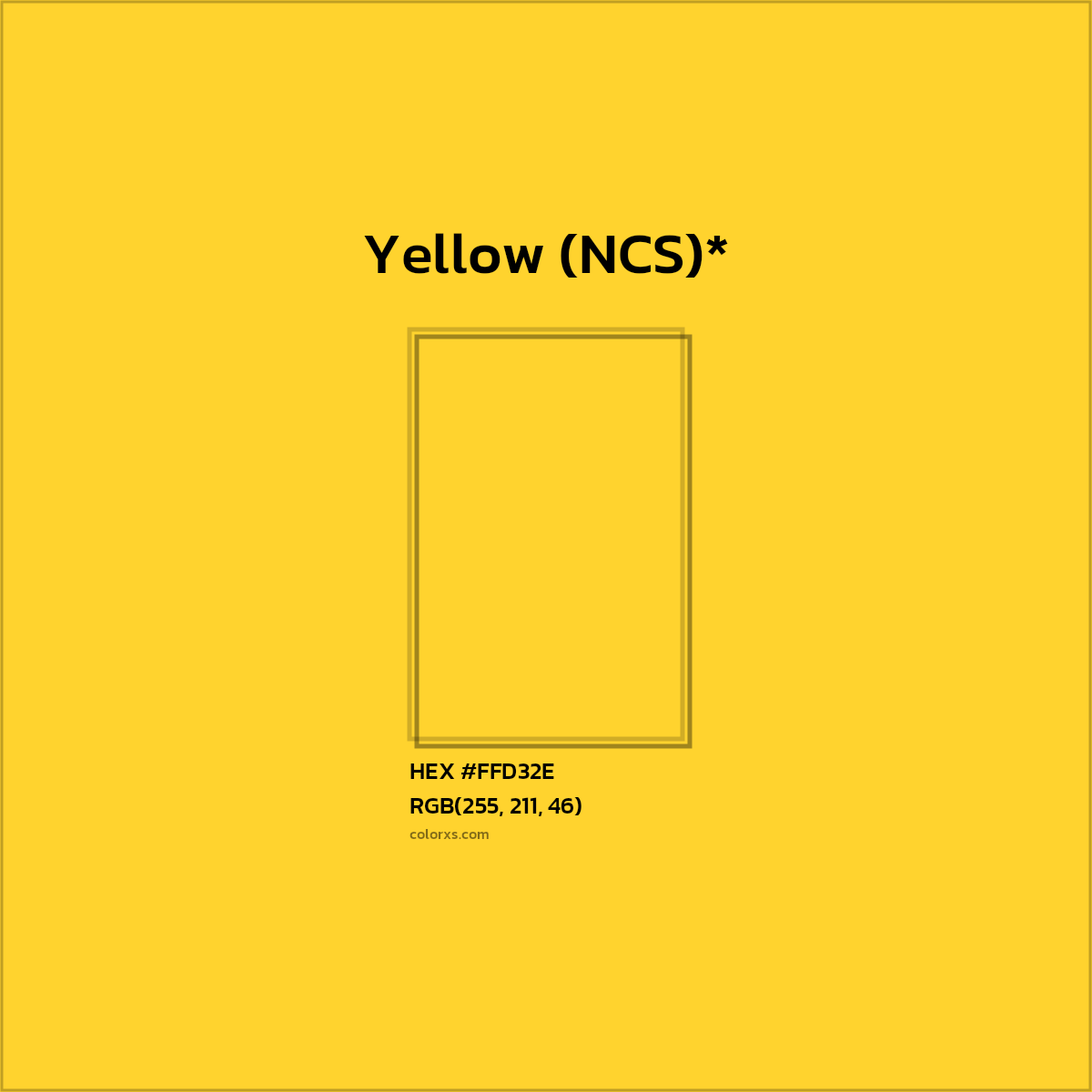 #FFD32E hex color. RGB, RYB, CMYK, HSL, HSV codes and color conversions. Matching color names, palettes, paints.